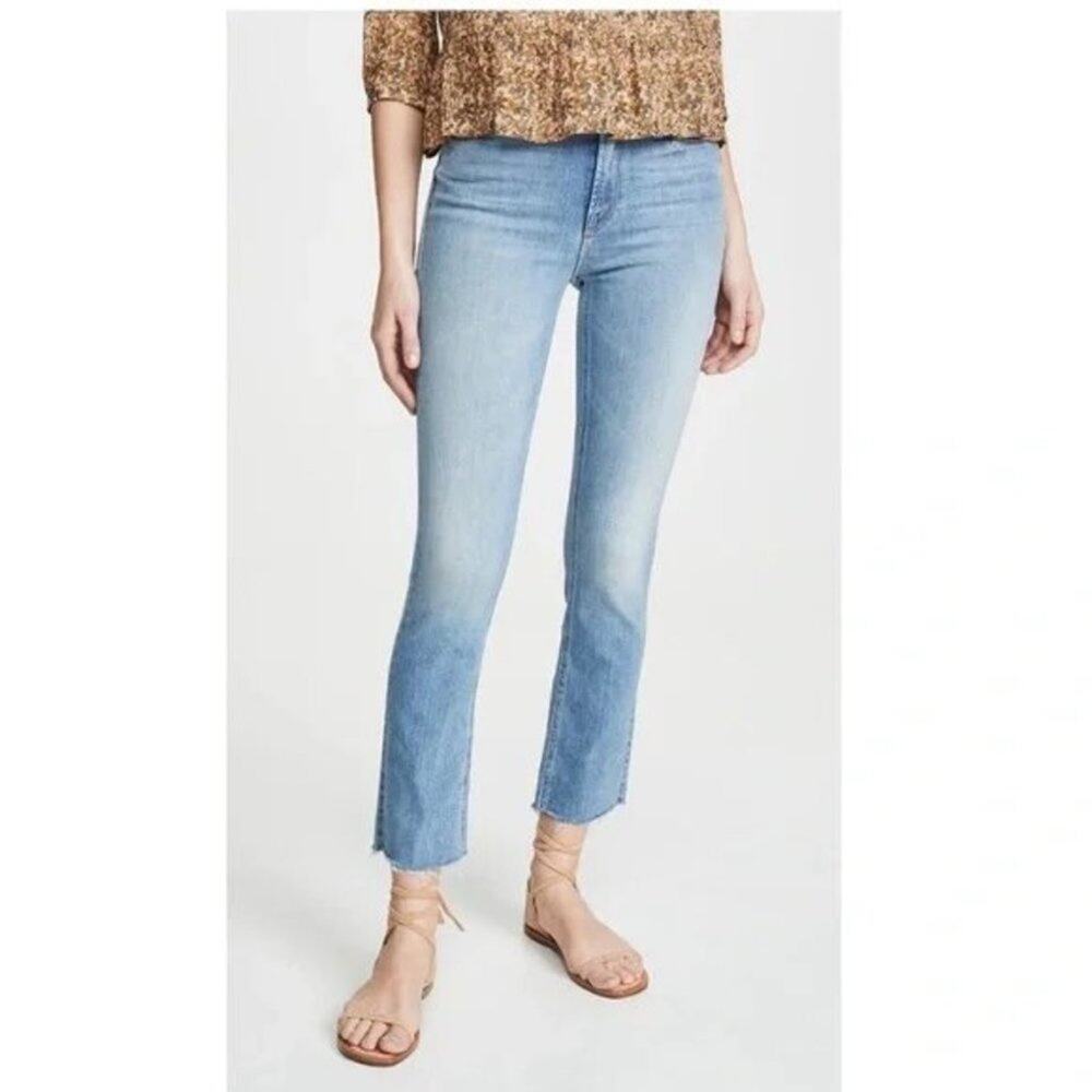 MOTHER The Mid Rise Dazzler Ankle Fray Jeans Jackpot Size 24